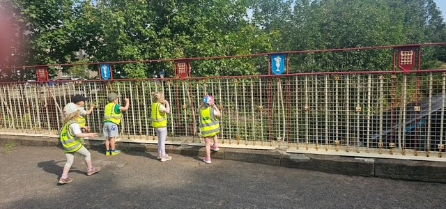Children exploring local area